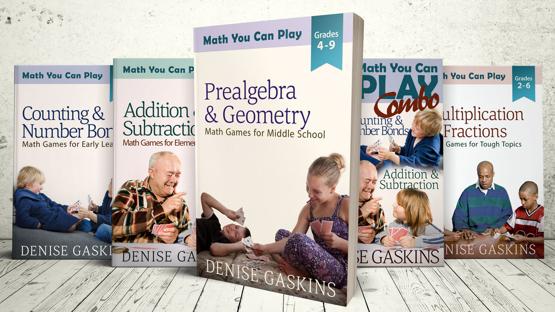 Math game paperbacks by Denise Gaskins