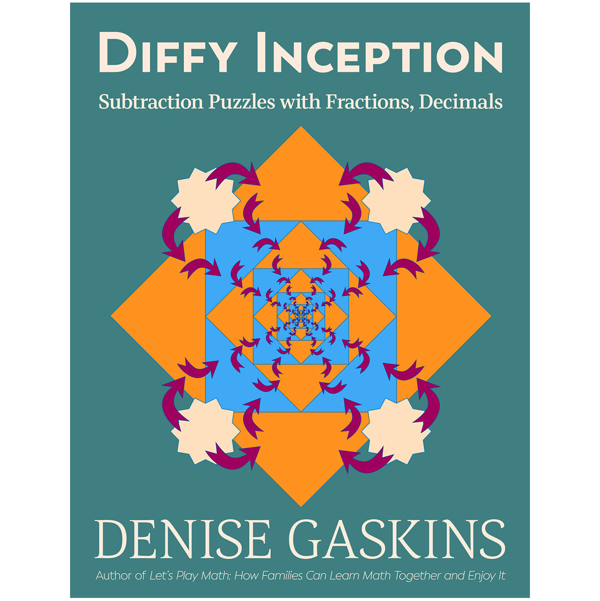 Diffy Inception subtractions puzzles with fractions and decimals printable math activity book by Denise Gaskins