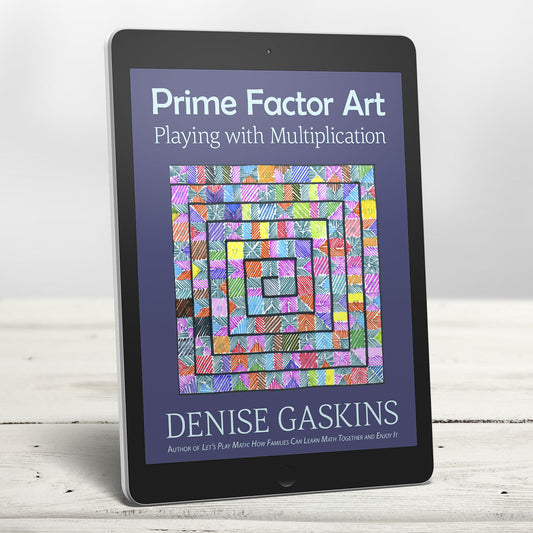 Prime Factor Art multiplication printable math activity book by Denise Gaskins