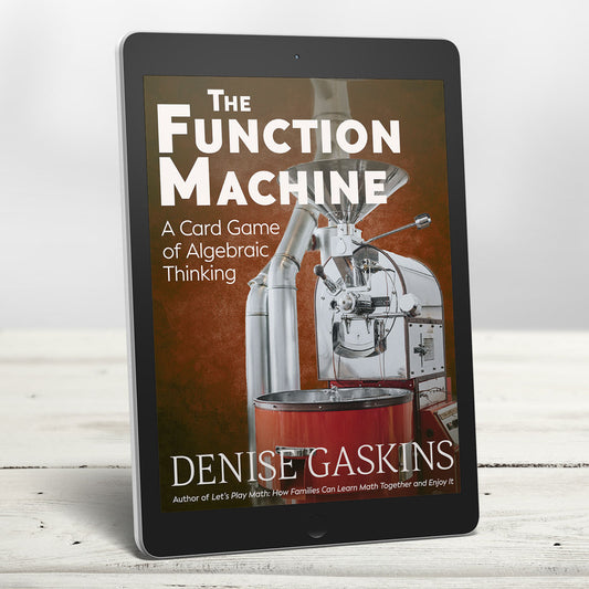 Function Machine card game printable math activity book by Denise Gaskins