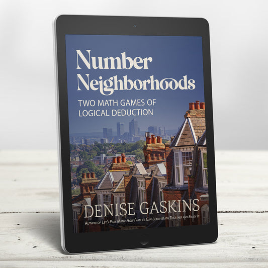 Number Neighborhoods logic games printable math activity book by Denise Gaskins