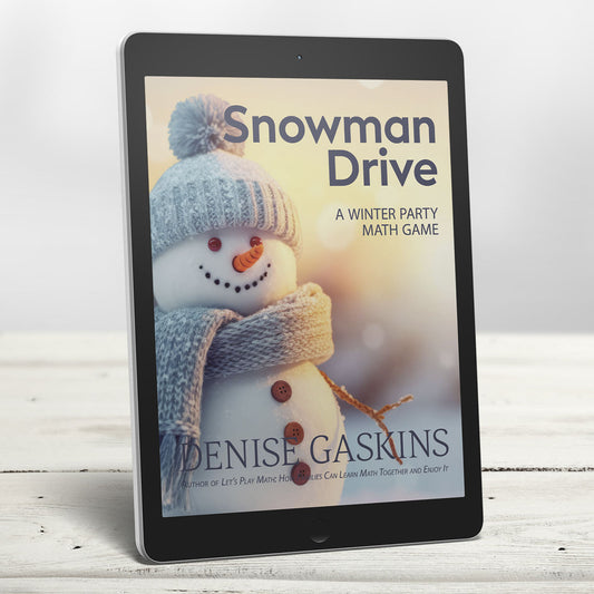 Snowman Drive math game by Denise Gaskins