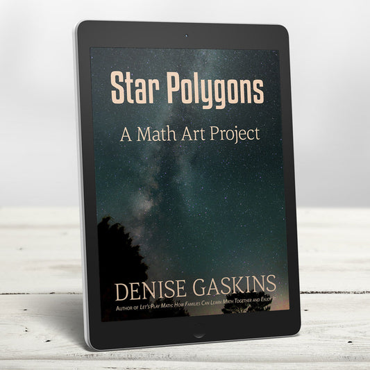 Star Polygons art project printable math activity book by Denise Gaskins