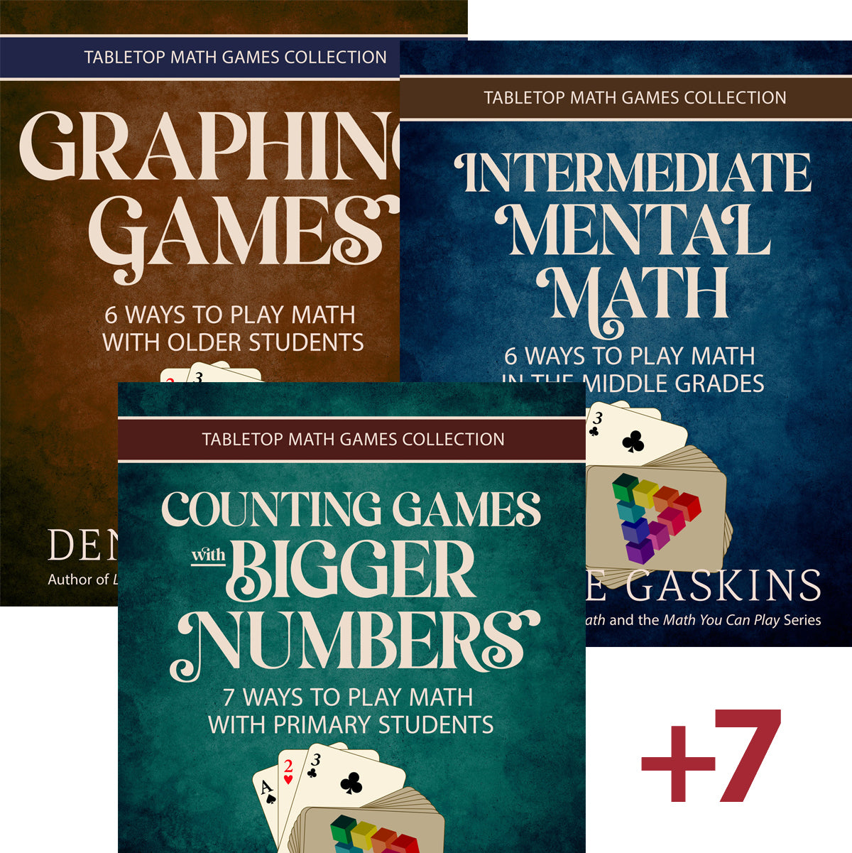 Tabletop Math Games Collection Volume One Mega-bundle printable activity books by Denise Gaskins