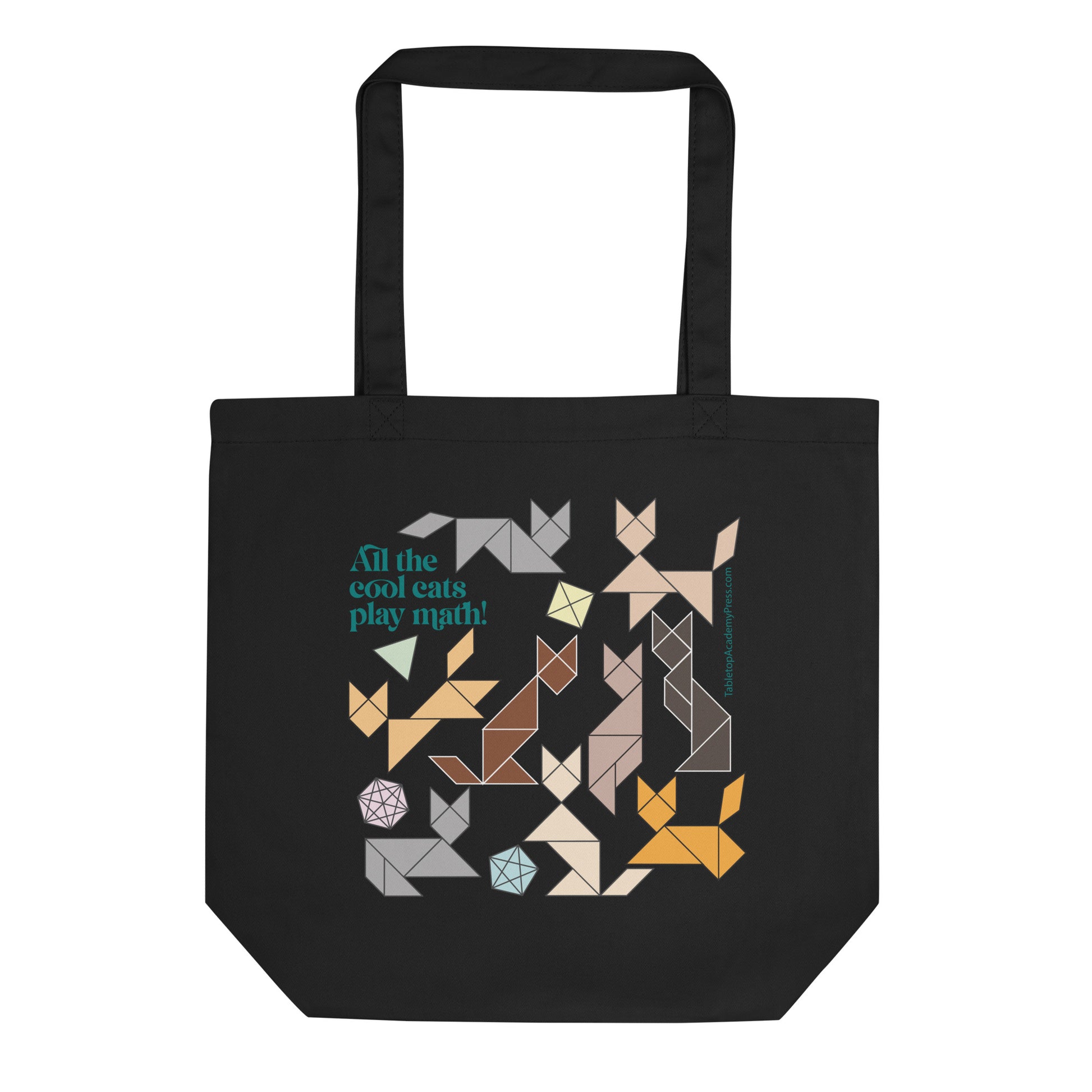 Cool Cats Play Math organic tote black