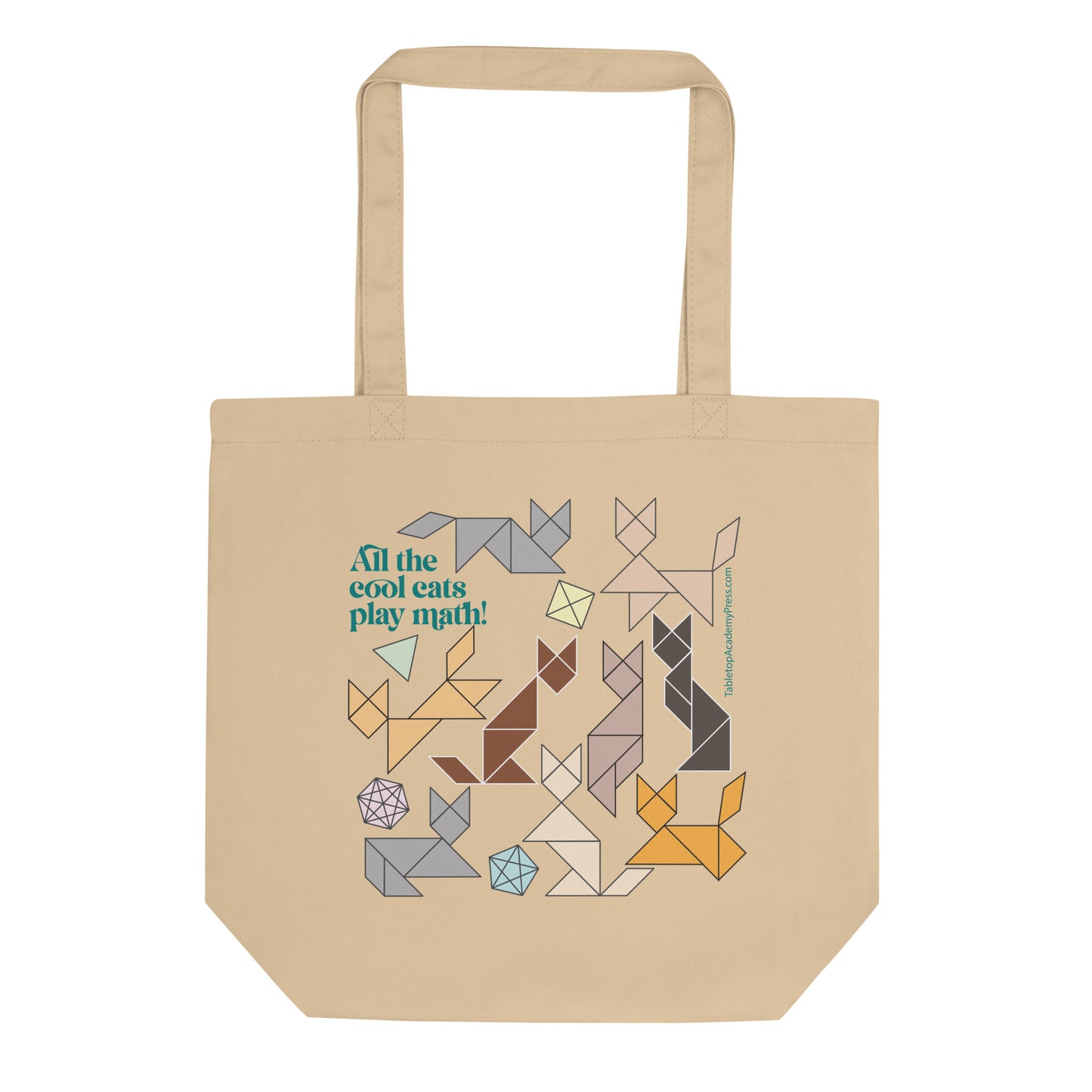 Cool Cats Play Math organic tote oyster