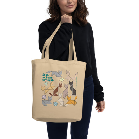 Cool Cats Play Math organic tote