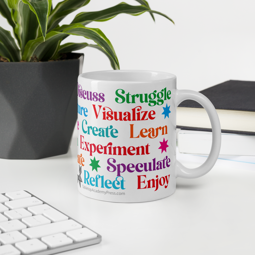 Active Learning mug on desktop